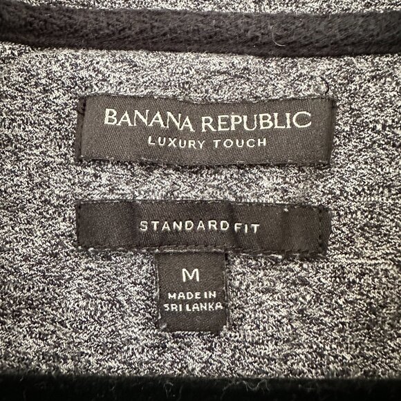 Banana Republic Men's Charcoal Gray Quarter-Zip Pullover S: M - Super Soft - Picture 3 of 7